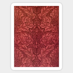 Red Elegant Botanical Vintage Victorian Wallpaper Pattern Sticker